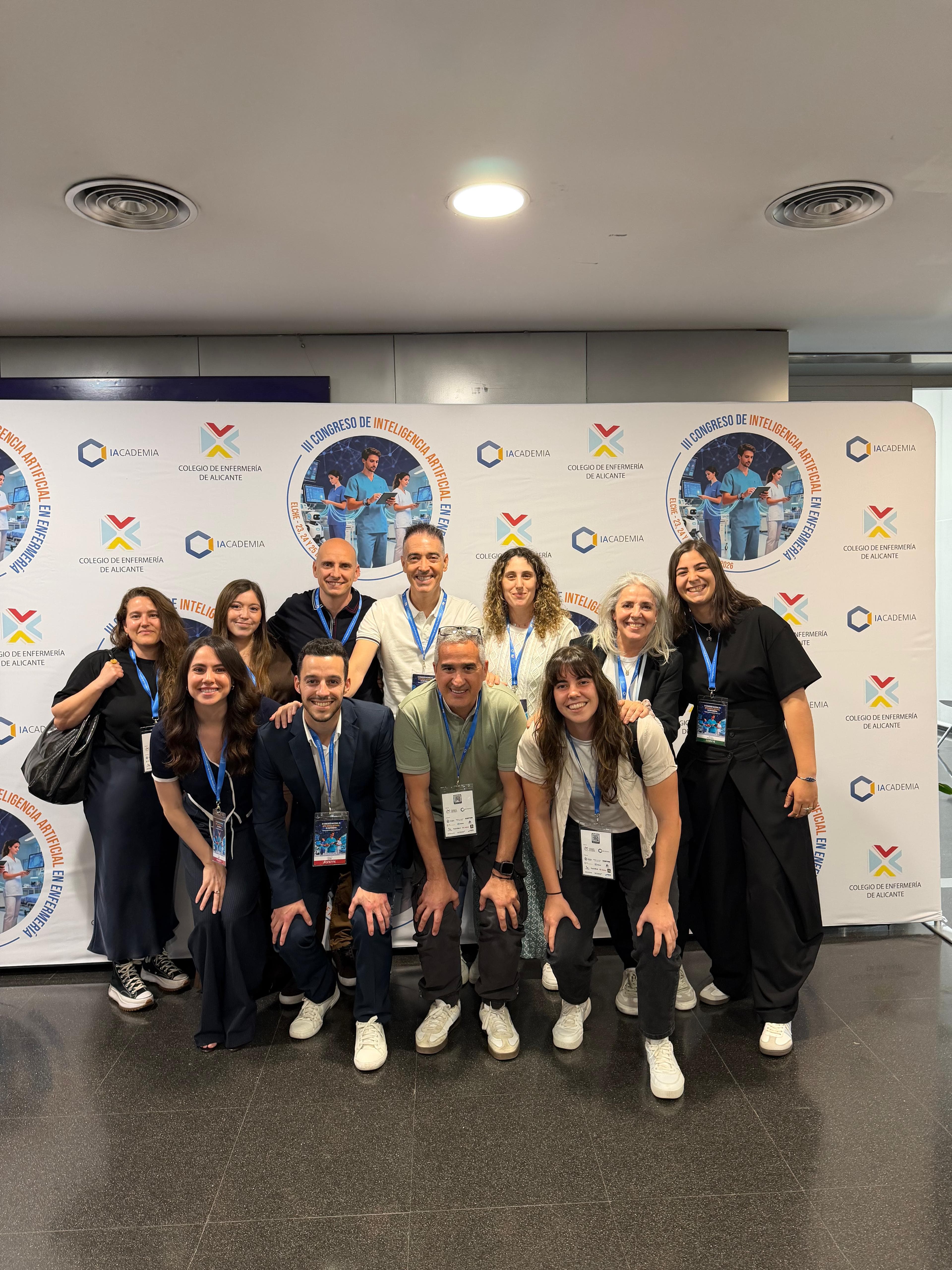 Equipo de IAcademia en el photocall del Congreso
